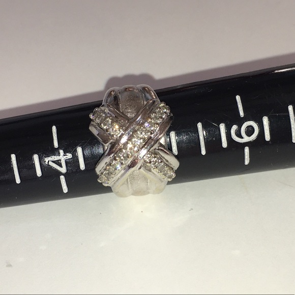 Bold Real Solid 18K (not 14K) White Gold Natural Diamond Custom X Wide Band Ring - Picture 11 of 15